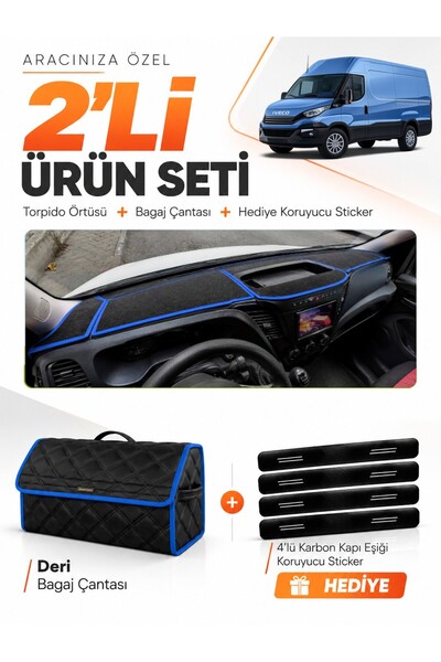 e-biz Iveco Daily (2015-2021) Compatible Dashboard Cover + Leather Luggage Ba...