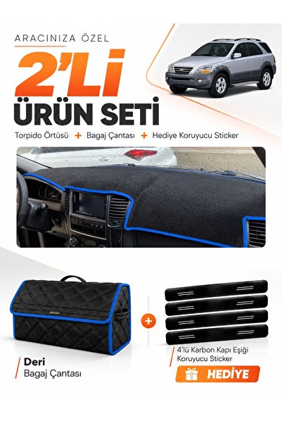 e-biz Kia Sorento (2006-2009) Compatible Torpedo Cover + Leather Trunk Bag + ...
