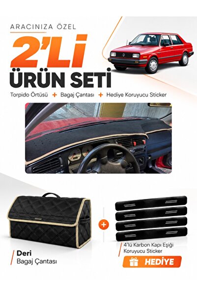 e-biz Volkswagen Jetta (1991-1997) Compatible Dashboard Cover + Leather Trunk...