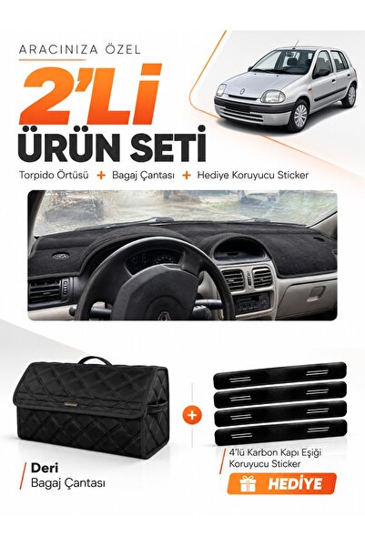 e-biz Renault Clio 2 Screened (1998-2001) Compatible Torpedo Cover + Leather ...