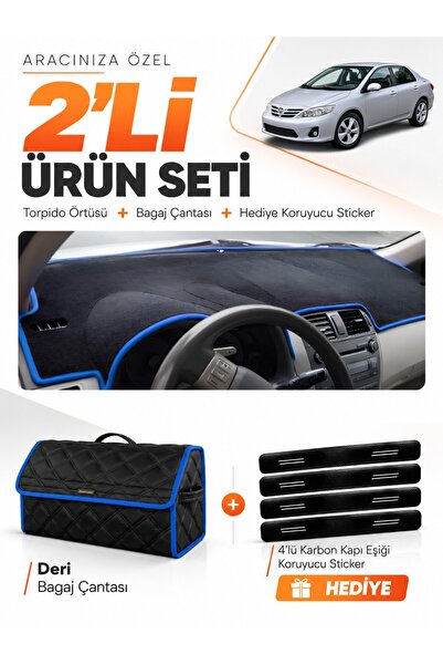 e-biz Toyota Corolla E140 (2006-2012) Compatible Dashboard Cover + Leather Tr...