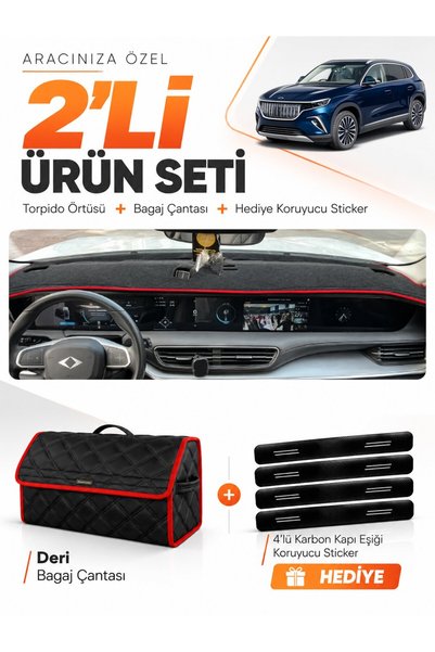 e-biz Dashboard Cover + Leather Luggage Bag + Sticker Set - Togg01 Compatible...