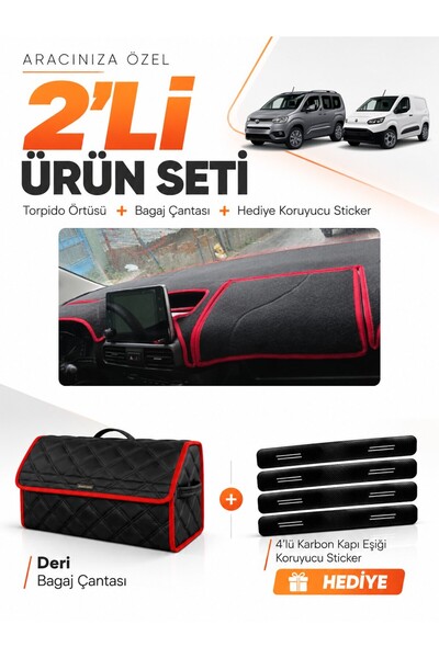 e-biz Toyota Proace City (2020-2026) Compatible Dashboard Cover + Leather Tru...