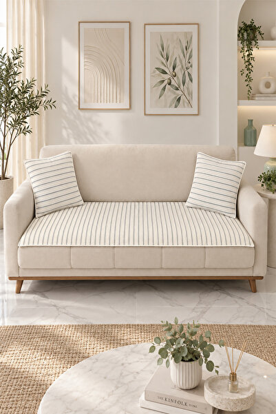ÖDEL BULDAN Jacquard Washable Seat Pad & Cushion & Mattress - with Throw Pill...