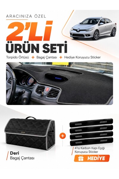 e-biz Renault Fluence Small Screen (2009-2016) Compatible Glove Box Cover + L...