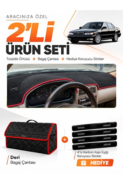 e-biz Infiniti İ30 (1995-2000) Compatible Torpedo Cover + Leather Luggage Bag...