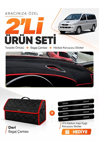 e-biz Hyundai Starex (1997-2007) Compatible Glove Box Cover + Leather Trunk B...