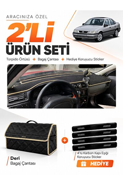 e-biz Opel Vectra a (1988-1995) Compatible Dashboard Cover + Leather Trunk Ba...