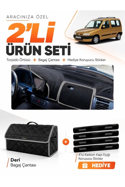 e-biz Citroen Berlinco M49 (1996-2001) Compatible Torpedo Cover + Leather Lug...
