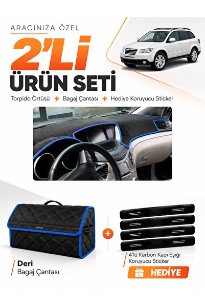 e-biz Subaru Tribeca (2005-2014) Compatible Glove Box Cover + Leather Trunk B...