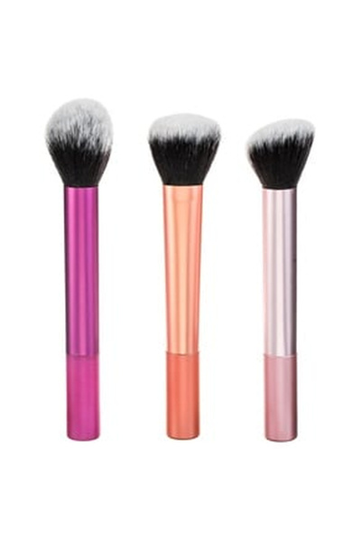 OEM Metallic Colors Makeup Brush Set for Foundation Powder & Blush 17cm - 3pcs