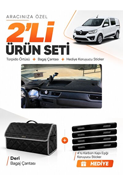 e-biz Renault Express (2021-2024) Compatible Dashboard Cover + Leather Luggag...