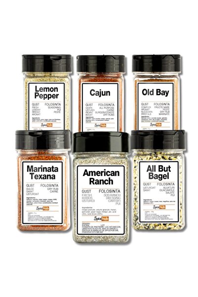 Spicehub Set condimente American Style SpiceHub, 6 mixuri de condimente natur...