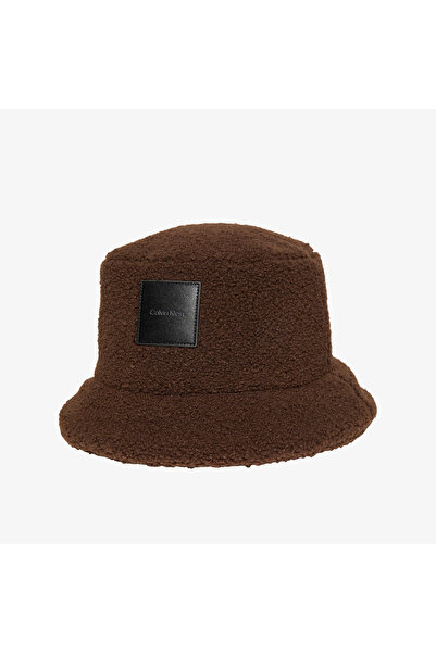Calvin Klein All-Over Sherpa Patch Bucket Kadın Kahverengi Bucket Şapka