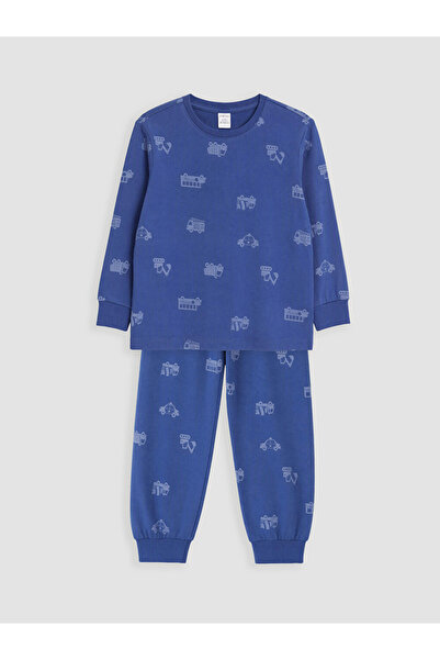 LC Waikiki Rmz Gi̇yi̇m Farkiyla Printed Boys' Pajama Set