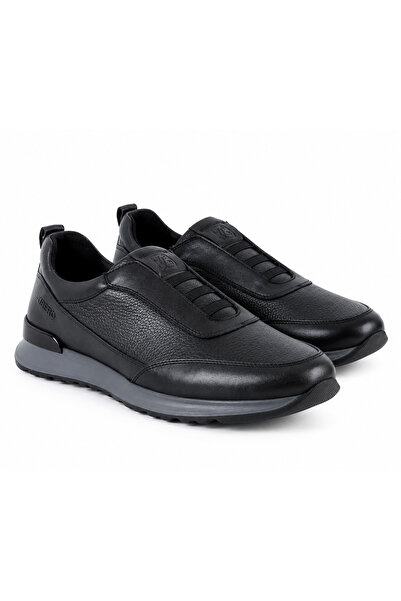 Libero 6068 Genuine Leather Casual Men's Shoes-Black