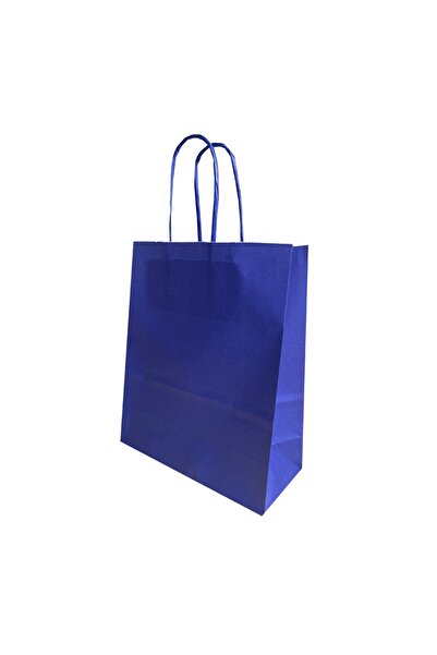 OEM PAPER BAG TWISTED HANDLE 32 x 12 x 41 CM NAUTICAL BLUE/WHITE PAPIROTI