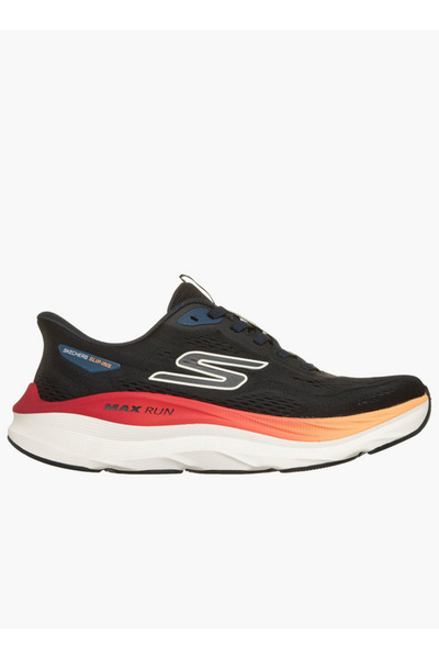SKECHERS حذاء رياضي للرجال من ماكس رن بتصميم سهل الارتداء وطباعة شعار