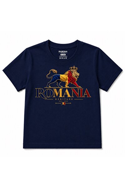 Rabona Fashion România Regală – Tricou pentru Copii cu Tricoul Tricolor al Mo...