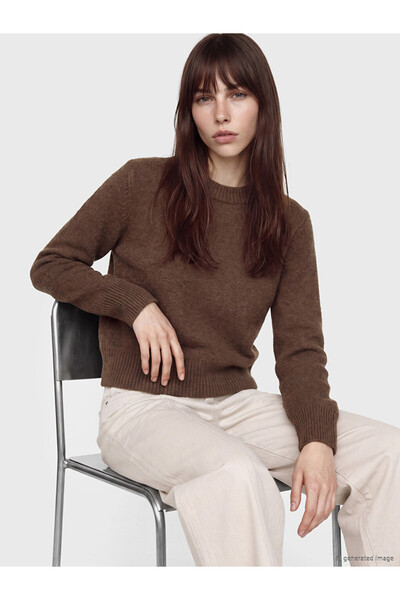 LC Waikiki Rmz Gi̇yi̇m Farkiyla Zero Roba Collar Women's Knitwear Sweater