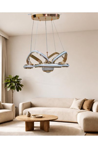 auraa aydınlatma Kelebek 3 lü Küçük Modern Ledli Avize Çizgili 3 Renk Power L...