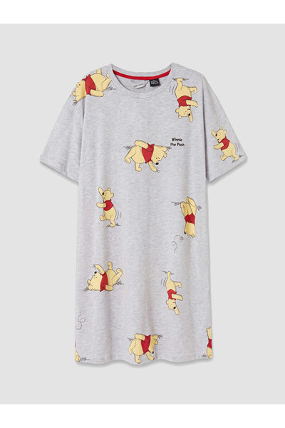 LC Waikiki Rmz Gi̇yi̇m Farkiyla Winnie the Pooh Printed Women's Nightgown