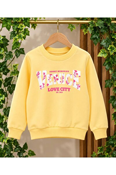 Alme ÇOCUK VENİCE LOVE CİTY BASKILI UZUN KOL SWEAT