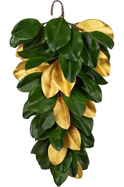 OEM Decorațiune artificială suspendată cu magnolie, verde și auriu, 68–71 cm ...