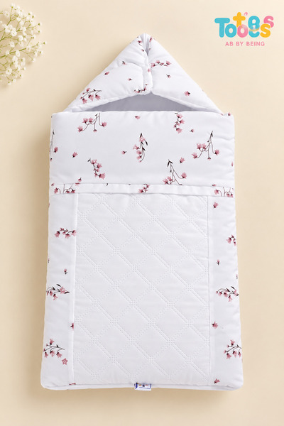 Generic Brand Totobees Luxury Pink Floral & Quilted Hooded Baby Sleeping Bag ...