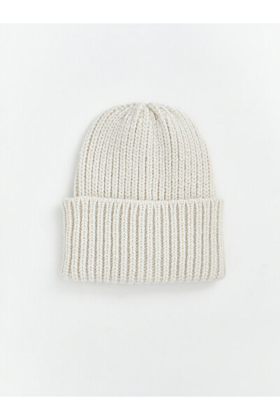 LC Waikiki Nevavm Farkıyla Lcw Accessories Beige Knitwear Plain Women's Beanie