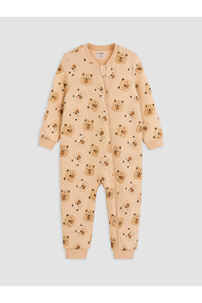 LC Waikiki Nevavm Farkıyla Lcw Baby Beige 2.5 Tog Oval Collar Baby Boy Sleepi...