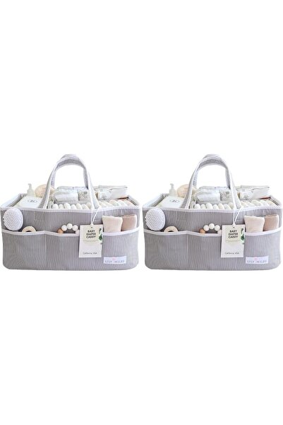 Lily Miles Baby Diaper Caddy Organizer, Wipeable Diaper Organizer Basket with...