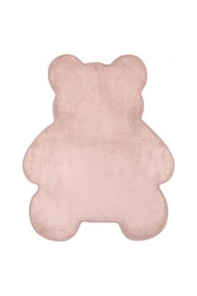 OEM Covoras Decorativ din Imitatie de Blana Bej Ursulet 90x110cm