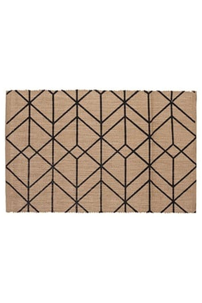 OEM Covoras Tesut de Iuta Bej Model Liniar 90x60cm