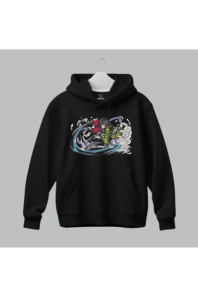 KEYFHOME Giyu Tomioka Demon Slayer Anime izvezena majica sa kapuljačom unisex