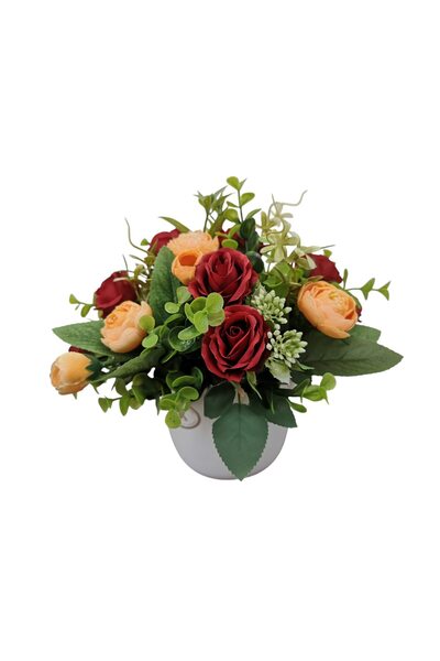 dady Aranjament floral cu flori artificiale, 22x19 cm, Dady, cu ranunculus po...