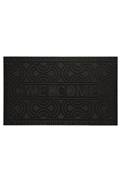 OEM Covoras Intrare Negru cu Tepi Mesaj "Welcome"" 75x45cm"