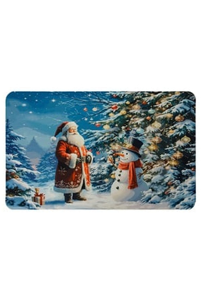 OEM Covoras Baie cu Model Mos Craciun & Om de Zapada 80x50cm