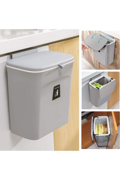 Tiyafuro 2.4 Gallon Kitchen Compost Bin for Counter Top or Under Sink, Hangin...