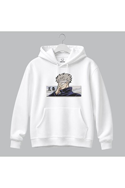 KEYFHOME Gojo Satoru Jujutsu Kaisen Anime Κεντημένο Φούτερ με Κουκούλα Unisex...