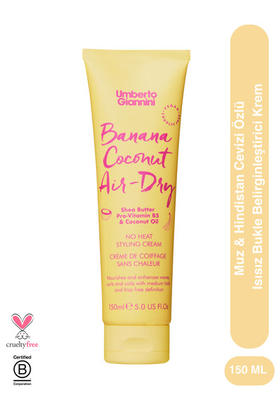 Umberto Giannini Banana Butter Coconut Air-Dry- Isısız Bukle Belirginleştiric...