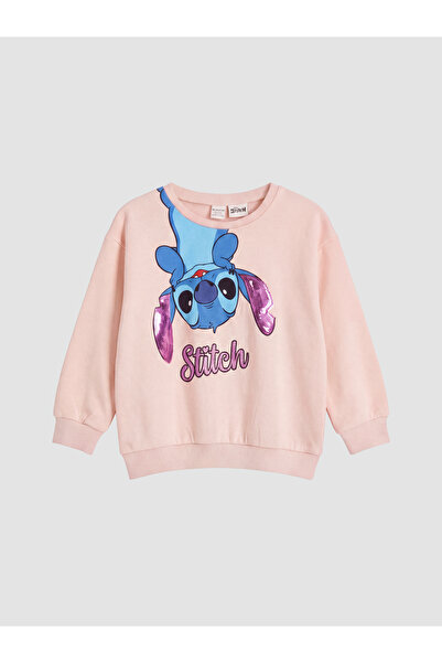 LC Waikiki Lilo & Stitch Τυπωμένο Χοντρό Φούτερ για Κορίτσια
