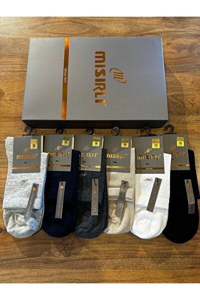 Mısırlı Men's Organic Cotton Seamless Comfortable Half-Toe Socks 6-Pack