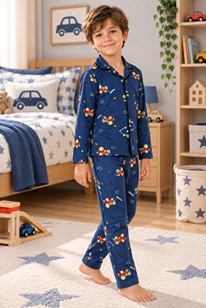 Harika KIDS Boy's Buttoned Pajama Set