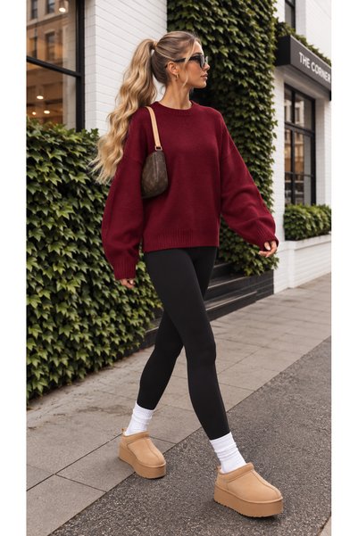Cherry Butik Crew Neck Loose Sweater