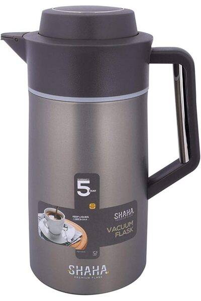 SHAHA S/S V.FLASK 1.5 L BRUSH METALLIC GREY