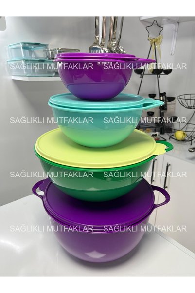 Tupperware Mikser Kap 1.4LT - 3LT - 7.8L - 10LT 4'lü Set