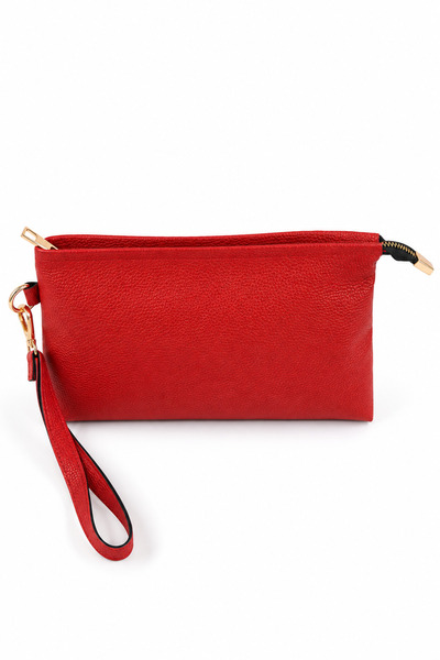 imkaya Kadın El Çantası 24 × 16 × 5 cm Fermuarlı Portföy Clutch Bilek Askılı ...