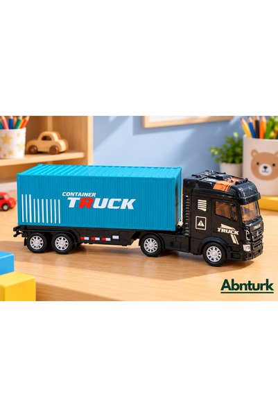 abnturk Hareketli Masfallı Kabin Büyük Boy Konteyner Tır Oyuncak, Serbest Tek...