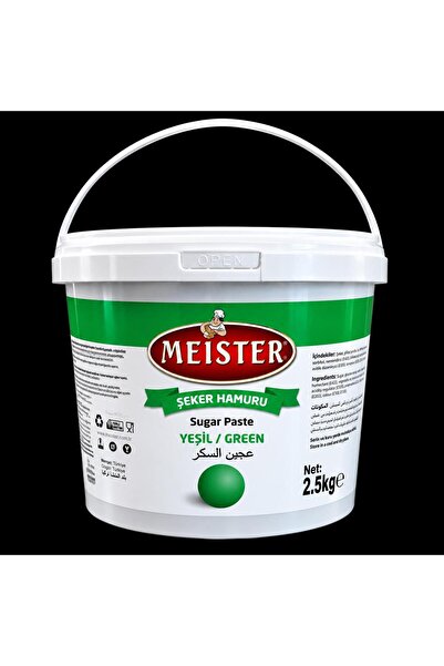 Meister Yeşil Şeker Hamuru 2.5 kg - Pasta ve Kek Kaplama Hamuru